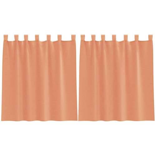 Voile zavjese s petljama 2 kom terakota 140x140 cm - Terakota 140 x 140 cm 1 s petljama Cijena