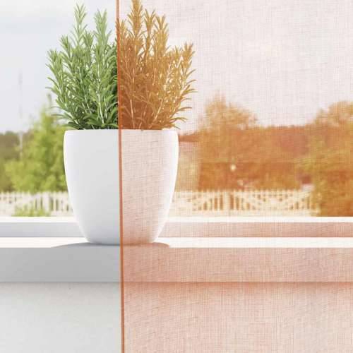Voile zavjese s petljama 2 kom terakota 140x225 cm - Terakota 140 x 225 cm 1 s petljama Cijena