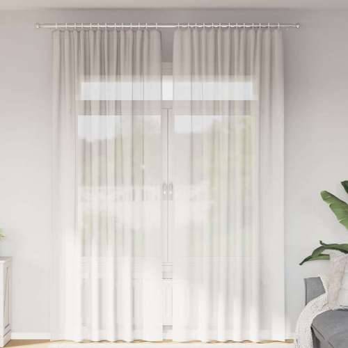 Voile zavjese s petljama 2 kom bijele 140x260 cm - Bijela 140 x 260 cm 1 s petljama Cijena