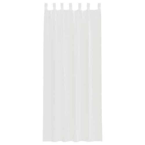Voile zavjese s petljama 2 kom bijele 140x260 cm - Bijela 140 x 260 cm 1 s petljama Cijena