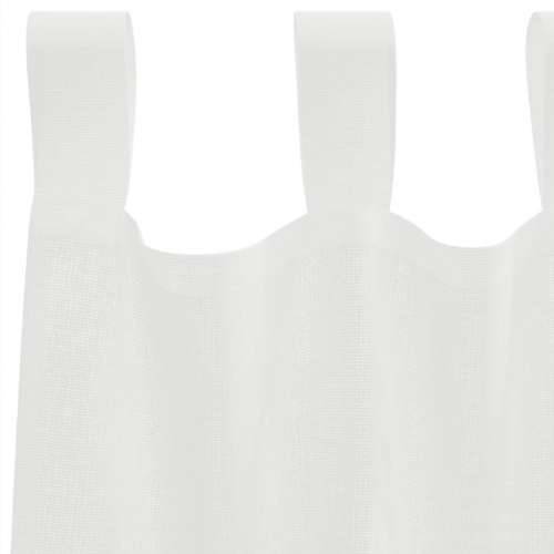 Voile zavjese s petljama 2 kom bijele 140x260 cm - Bijela 140 x 260 cm 1 s petljama Cijena