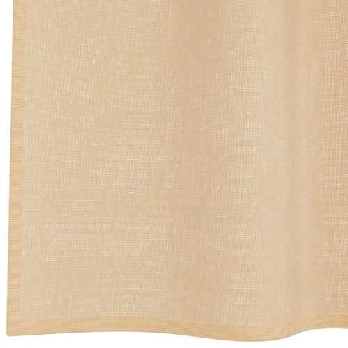 Voile zavjese s petljama 2 kom pijesak 140x260 cm - Pijesak 140 x 260 cm 1 s petljama Cijena
