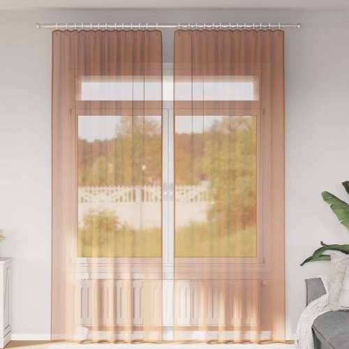 Voile zavjese s petljama 2 kom terakota 140x260 cm - Terakota 140 x 260 cm 1 s petljama Cijena