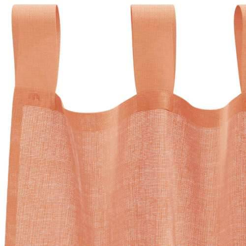 Voile zavjese s petljama 2 kom terakota 140x260 cm - Terakota 140 x 260 cm 1 s petljama Cijena
