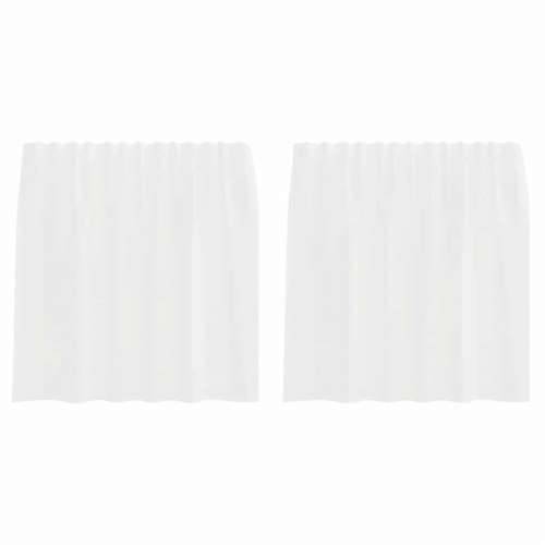 Voile zavjese s petljama 2 kom bijele 140x140 cm - Bijela 140 x 140 cm 1 s petljama Cijena