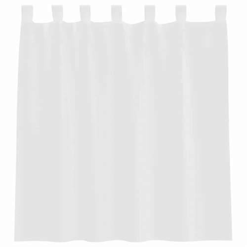 Voile zavjese s petljama 2 kom bijele 140x140 cm - Bijela 140 x 140 cm 1 s petljama Cijena