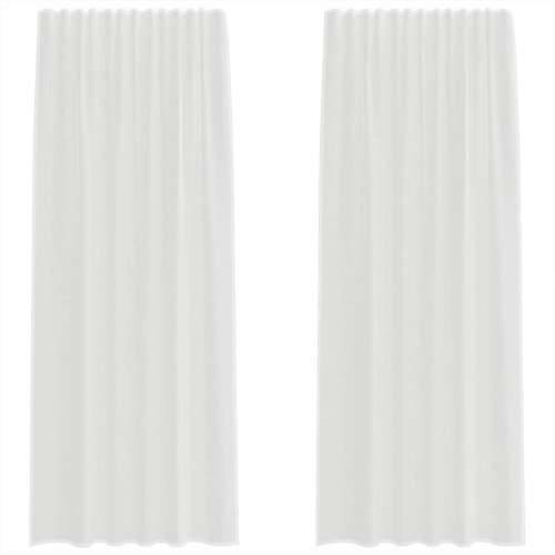 Voile zavjese s petljama 2 kom bijele 140x225 cm - Bijela 140 x 225 cm 1 s petljama Cijena