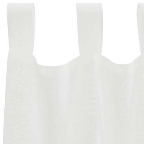 Voile zavjese s petljama 2 kom bijele 140x225 cm - Bijela 140 x 225 cm 1 s petljama Cijena