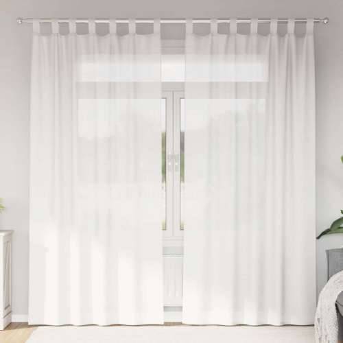 Voile zavjese s petljama 2 kom bijele 140x245 cm - Bijela 140 x 245 cm 1 s petljama Cijena