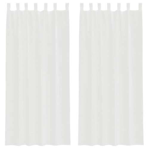 Voile zavjese s petljama 2 kom bijele 140x245 cm - Bijela 140 x 245 cm 1 s petljama Cijena