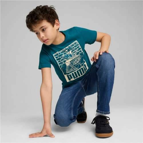 Dječje Majica Kratkih Rukava Puma Ess+ Mid 90S Graphic Plava Cijena