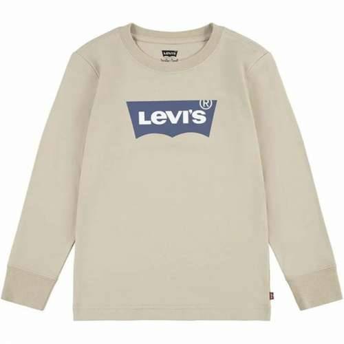Dječja Majica Dugih Rukava Levi’s Lvb L/S Batwing Bež Cijena