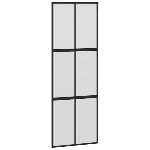 Klizna vrata s priborom crna 76 x 205 cm kaljeno staklo - Crna i mat 76 x 205 cm (klizna vodilica od 183 cm) 1 Mreže 4 x 2 Cijena