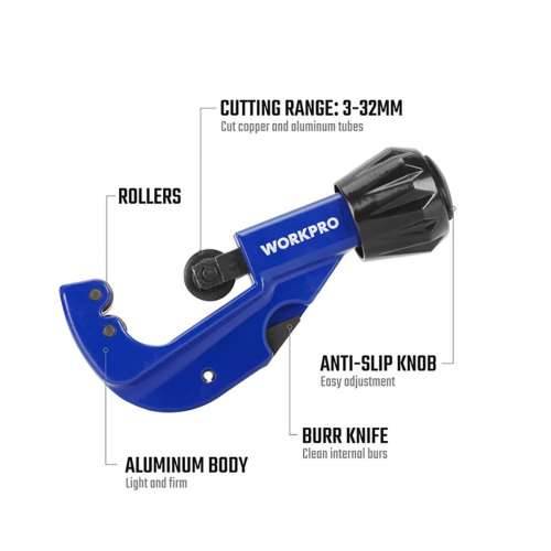 Rezač cijevi Workpro 3-32 mm Cijena