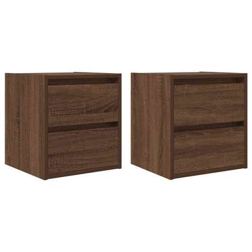 Zidni noćni ormarići 2 kom smeđa boja hrasta 38x34x40 cm - Smeđi hrast 2 Cijena