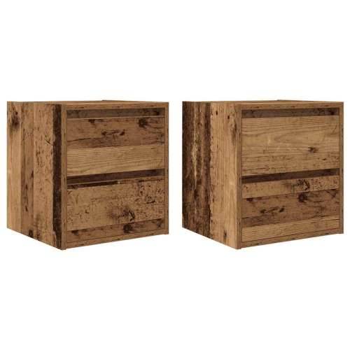 Zidni noćni ormarići 2 kom boja staro drvo 38x34x40 cm - Staro drvo 2 Cijena
