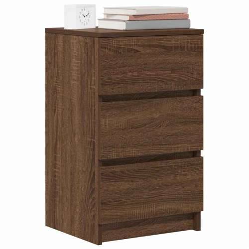 Noćni ormarići s 3 ladice 2 kom smeđi hrast 39x35x65 cm - Smeđi hrast 2 Cijena