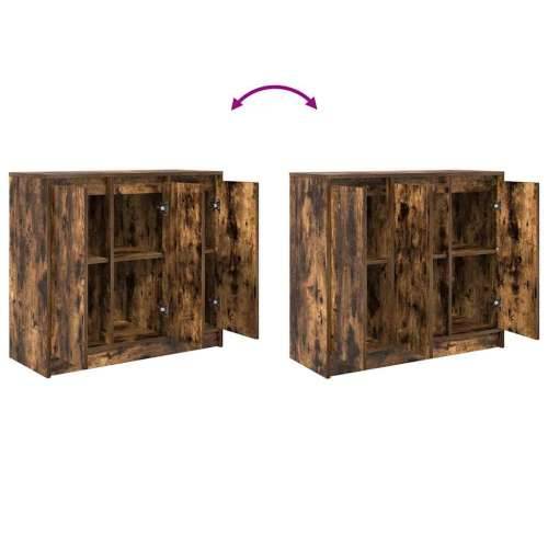 Komoda dimljeni hrast 85x34x76 cm od konstruiranog drva - Dimljeni hrast 1 Cijena