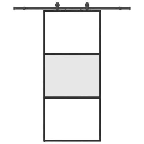 Klizna vrata s priborom crna 90 x 205 cm kaljeno staklo - black, matt and transparent 90 x 205 cm (klizna vodilica od 183 cm) 1  Cijena