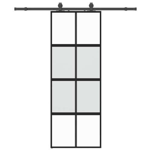 Klizna vrata s priborom crna 76 x 205 cm kaljeno staklo - black, matt and transparent 76 x 205 cm (klizna vodilica od 183 cm) 1  Cijena