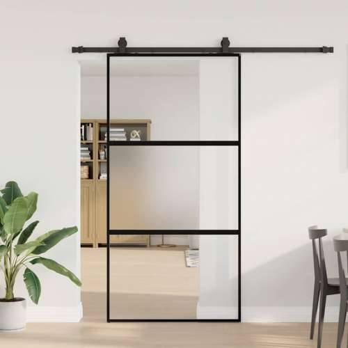 Klizna vrata s priborom crna 102,5 x 205 cm kaljeno staklo - black, matt and transparent 102.5 x 205 cm (200 cm sliding rail) 1  Cijena
