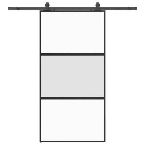 Klizna vrata s priborom crna 102,5 x 205 cm kaljeno staklo - black, matt and transparent 102.5 x 205 cm (200 cm sliding rail) 1  Cijena