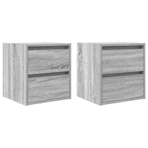 Zidni noćni ormarići 2 kom boja sivog hrasta sonome 38x34x40 cm - Sivi hrast sonoma 2 Cijena