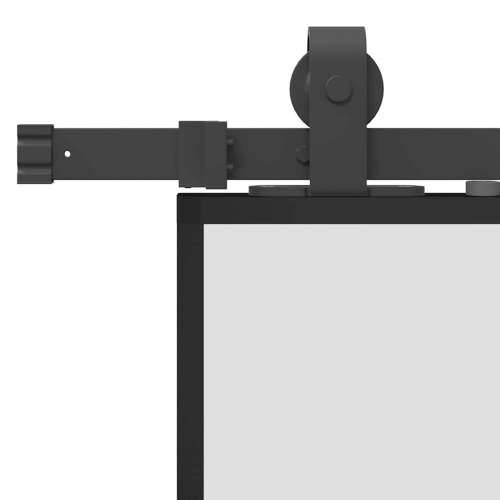 Klizna vrata s priborom crna 90 x 205 cm kaljeno staklo - Crna i mat 90 x 205 cm (klizna vodilica od 183 cm) 1 Mreže 4 x 2 Cijena
