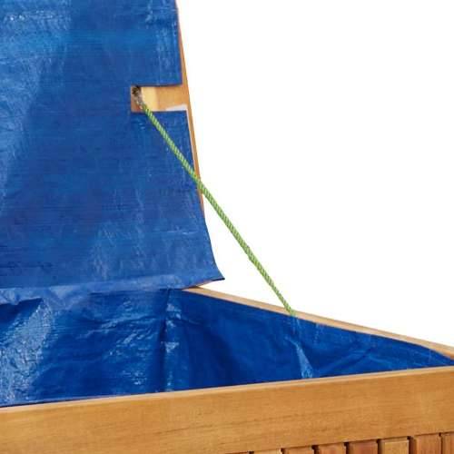 Vanjska kutija za jastuke 113x50x60,5 cm masivno drvo bagrema - Tamno siva 113 x 50 x 60.5 cm Cijena