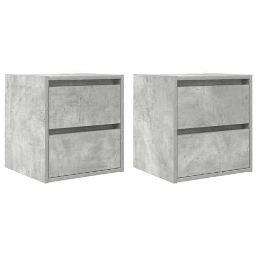 Zidni noćni ormarići 2 kom siva betona 38x34x40 cm - Beton siva 2 Cijena