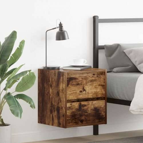 Zidni noćni ormarići 2 kom dimljenog hrasta 38x34x40 cm - Dimljeni hrast 2 Cijena