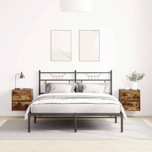 Zidni noćni ormarići 2 kom dimljenog hrasta 38x34x40 cm - Dimljeni hrast 2 Cijena