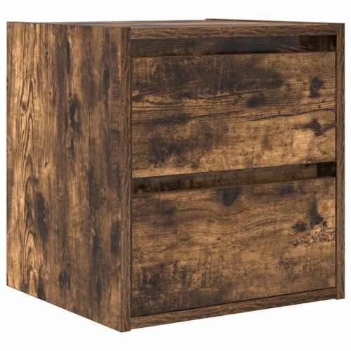 Zidni noćni ormarići 2 kom dimljenog hrasta 38x34x40 cm - Dimljeni hrast 2 Cijena