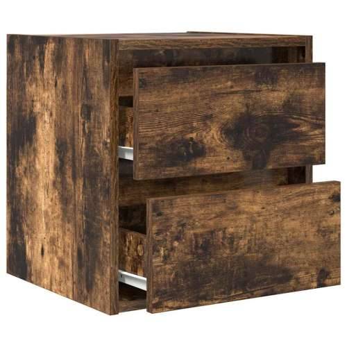 Zidni noćni ormarići 2 kom dimljenog hrasta 38x34x40 cm - Dimljeni hrast 2 Cijena