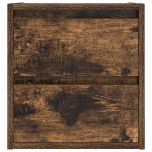 Zidni noćni ormarići 2 kom dimljenog hrasta 38x34x40 cm - Dimljeni hrast 2 Cijena