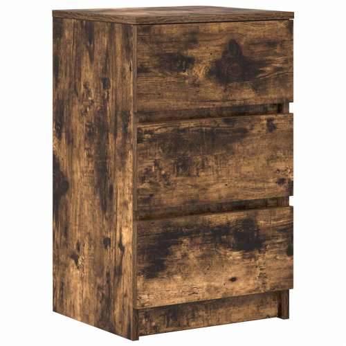 Noćni ormarić s 3 ladice dimljeni hrast 39x35x65 cm - Dimljeni hrast 1 Cijena