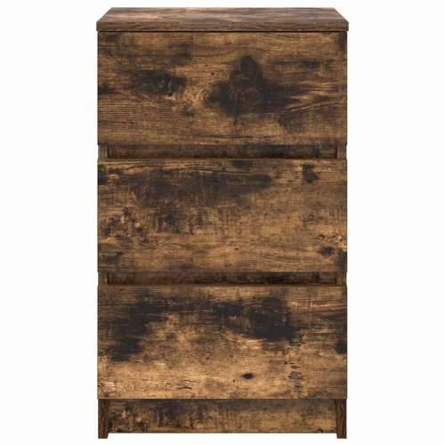 Noćni ormarić s 3 ladice dimljeni hrast 39x35x65 cm - Dimljeni hrast 1 Cijena