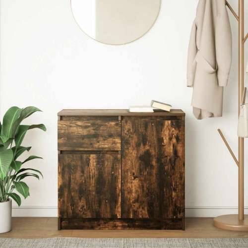 Komoda s ladicama dimljenog hrasta 71x35x65cm konstruirano drvo - Dimljeni hrast 1 Cijena