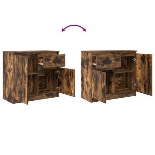 Komoda s ladicama dimljenog hrasta 71x35x65cm konstruirano drvo - Dimljeni hrast 1 Cijena
