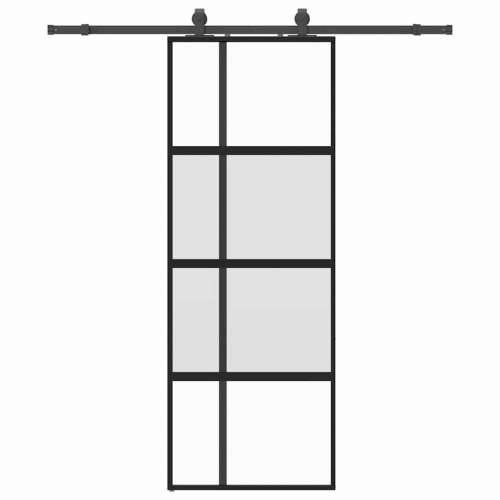 Klizna vrata s priborom crna 76 x 205 cm kaljeno staklo - black, matt and transparent 76 x 205 cm (klizna vodilica od 183 cm) 1  Cijena