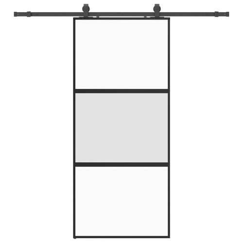 Klizna vrata s priborom crna 90 x 205 cm kaljeno staklo - black, matt and transparent 90 x 205 cm (klizna vodilica od 200 cm) 1  Cijena