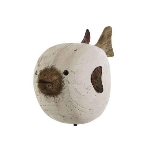 Ukrasna figura Home ESPRIT Bijela Prirodno Riba 24 x 10 x 33 cm Cijena