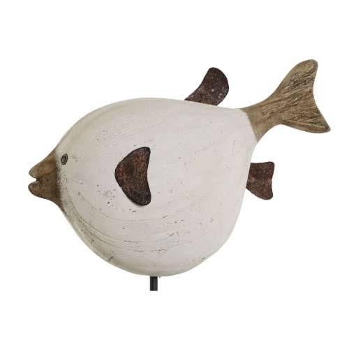 Ukrasna figura Home ESPRIT Bijela Prirodno Riba 24 x 10 x 33 cm Cijena