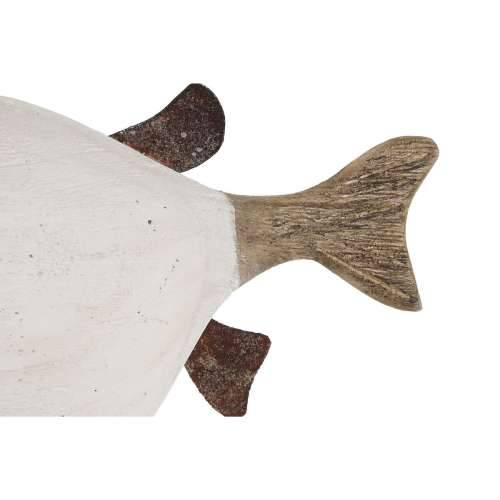 Ukrasna figura Home ESPRIT Bijela Prirodno Riba 24 x 10 x 33 cm Cijena