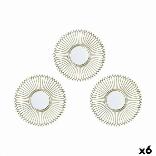 Set Ogledala champagne Plastika 24,5 x 1,5 x 24,5 cm (6 kom.) Cijena