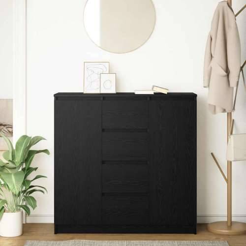 Komoda s ladicama crni hrast 100,5x35x98,5 cm konstruirano drvo - Crni hrast 1 Cijena