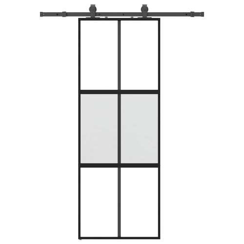 Klizna vrata s priborom crna 76 x 205 cm kaljeno staklo - black, matt and transparent 76 x 205 cm (152,5 cm sliding rail) 1 Mrež Cijena