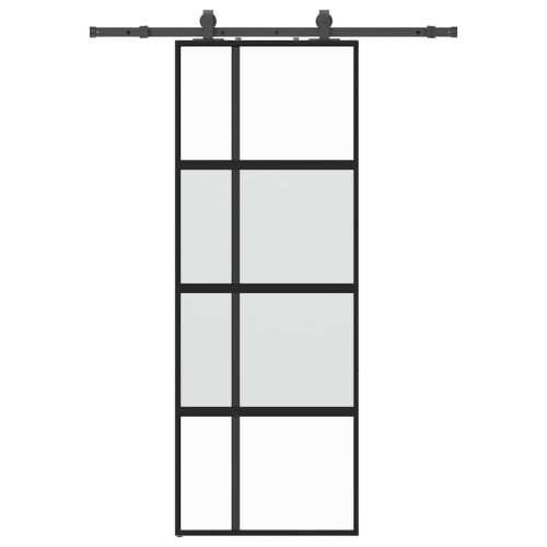 Klizna vrata s priborom crna 76 x 205 cm kaljeno staklo - black, matt and transparent 76 x 205 cm (152,5 cm sliding rail) 1 Mrež Cijena