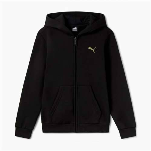 Jakna Dječje Puma Essentials+ Graphic Hoodie Fz Crna Cijena