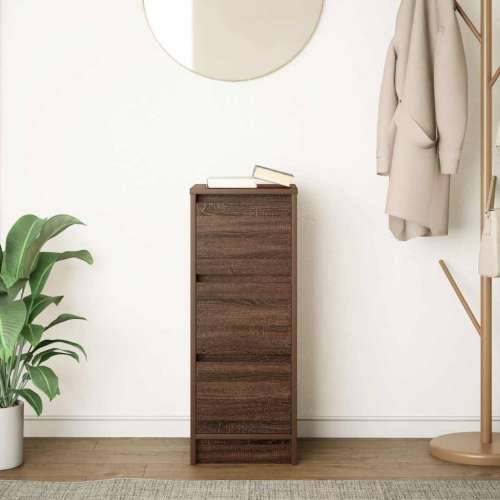 Komoda boja smeđeg hrasta 29,5x34x76 cm od konstruiranog drva - Smeđi hrast 1 Cijena